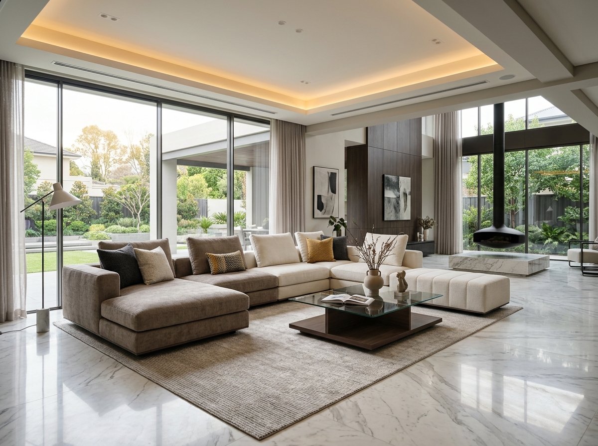 Modern luxury L-shaped sectional sofa suite repairing and restoration